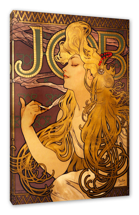 Alfons Mucha - Job Cigarettes Leinwanbild Rechteckig