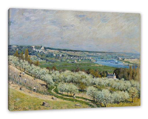 Alfred Sisley - Die Terrasse in Saint-Germain Spring Leinwanbild Rechteckig