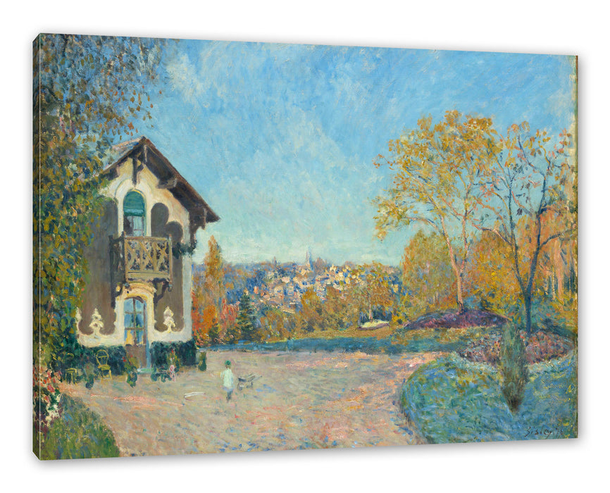 Pixxprint Alfred Sisley - View of Marly-le-Roi from Coeur-Volant, Leinwandbild