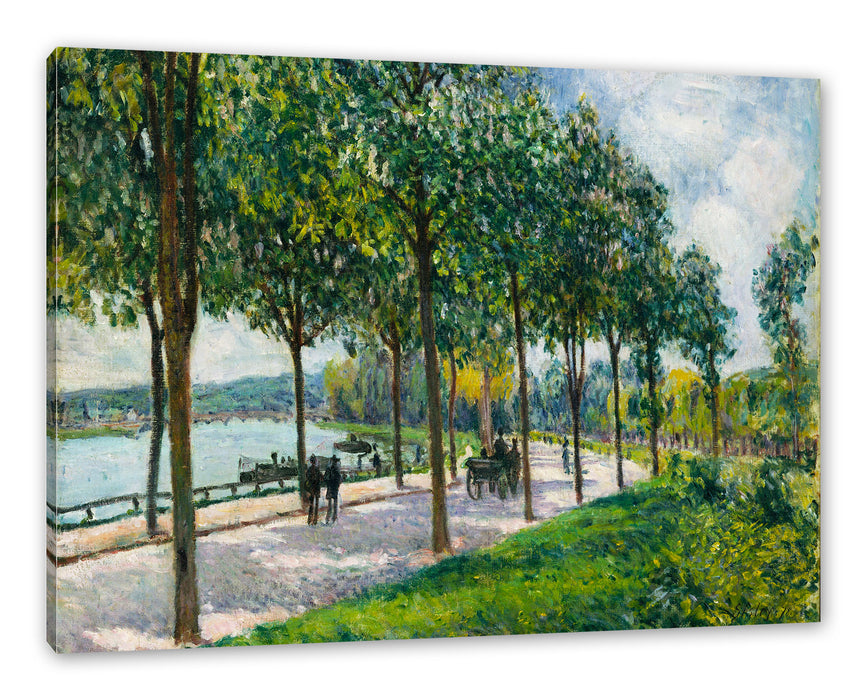 Pixxprint Alfred Sisley - Allée of Chestnut Trees , Leinwandbild