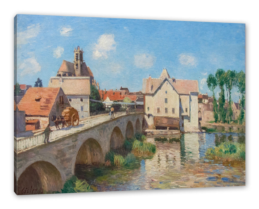 Pixxprint Alfred Sisley - Le pont de Moret, Leinwandbild