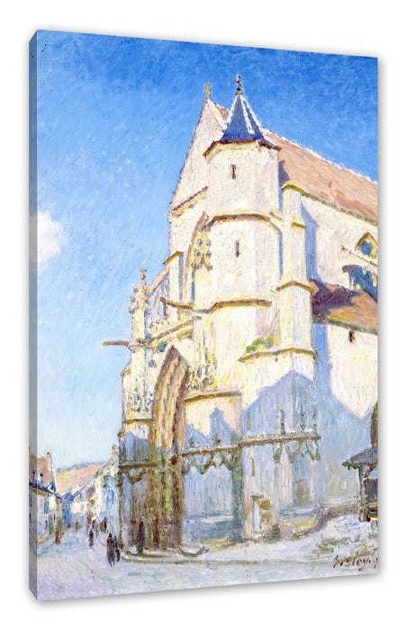 Pixxprint Alfred Sisley - L'église à Moret-Paris Petit-Palais, Leinwandbild