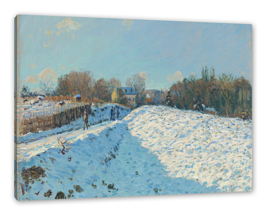 Pixxprint Alfred Sisley - Snow Effect at Louveciennes , Leinwandbild