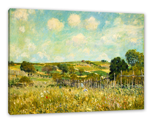 Alfred Sisley - Meadow  Leinwanbild Rechteckig