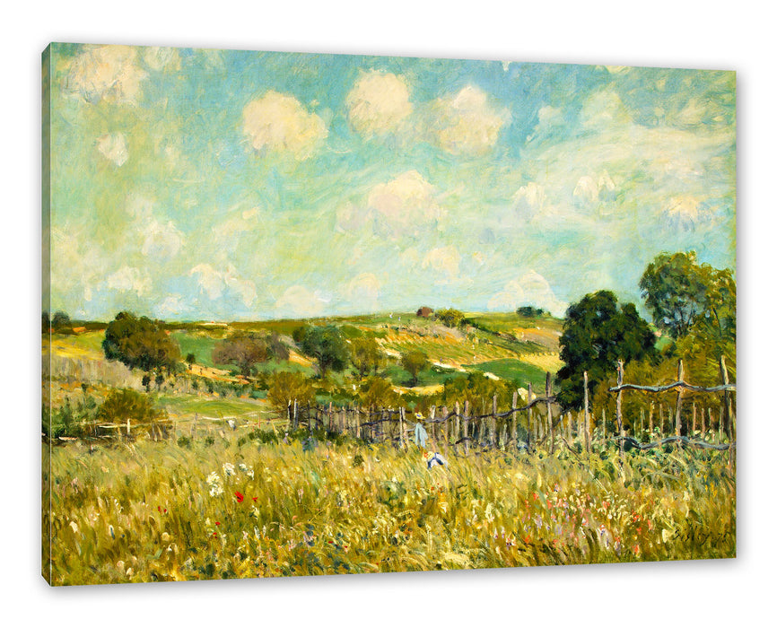 Pixxprint Alfred Sisley - Meadow , Leinwandbild