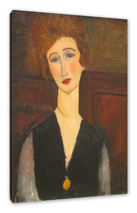 Amedeo Modigliani - Portrait einer Frau Leinwanbild Rechteckig