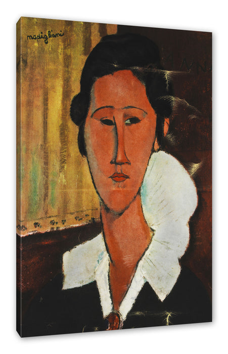 Pixxprint Amedeo Modigliani - Portrait von Hanka Zborowska , Leinwandbild