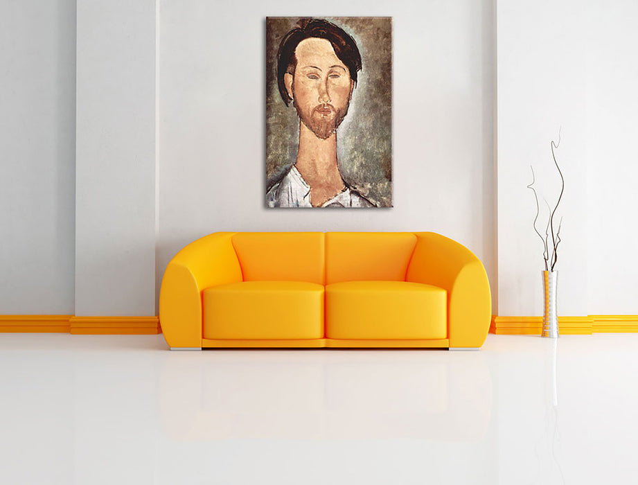 Amedeo Modigliani - Leopold Zborowski  Leinwandbild im Wohnzimmer Rechteckig