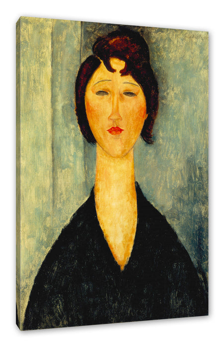 Amedeo Modigliani - Portrait einer jungen Frau  Leinwanbild Rechteckig