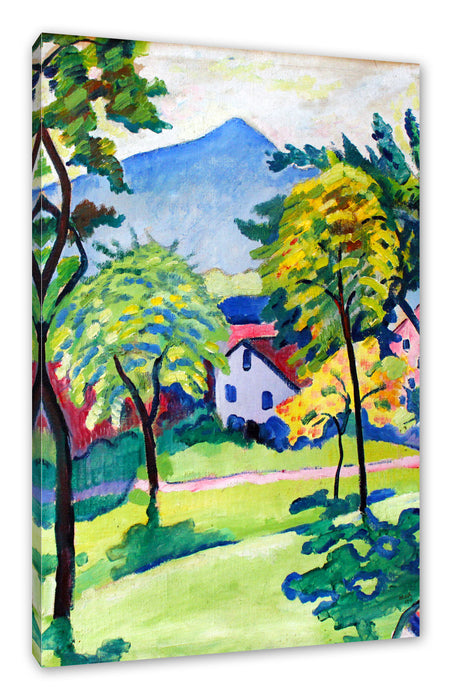 August Macke - Tegernsee Landschaft Anagoria Leinwanbild Rechteckig