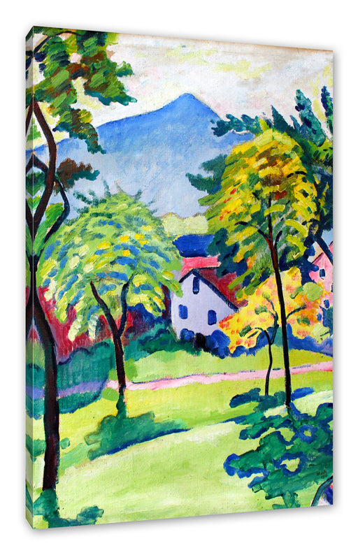 August Macke - Tegernsee Landschaft Anagoria Leinwanbild Rechteckig