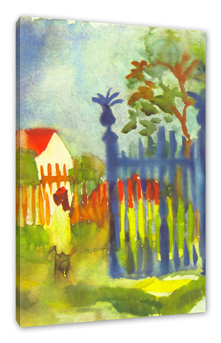 Pixxprint August Macke - Gartentor , Leinwandbild