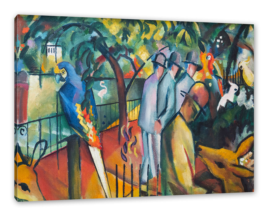 Pixxprint August Macke - Zoologischer Garten, Leinwandbild