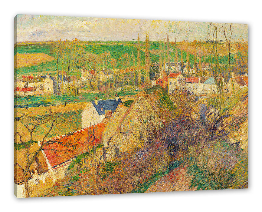 Pixxprint Camille Pissarro - VUE SUR LE VILLAGE D'OSNY , Leinwandbild