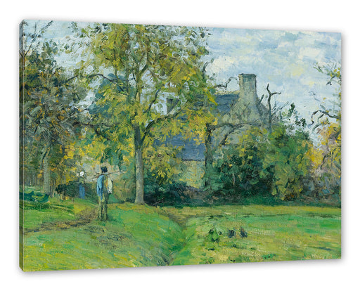 Camille Pissarro - LA MAISON DE PIETTE À MONTFOUCAULT  Leinwanbild Rechteckig