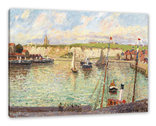 Camille Pissarro - L'AVANT-PORT DE DIEPPE APRÈS-MIDI Leinwanbild Rechteckig