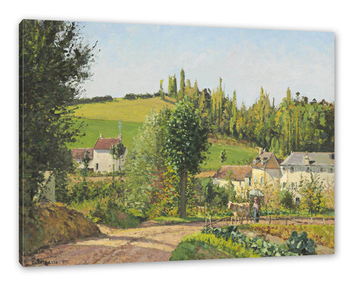 Camille Pissarro - Hameau aux environs de Pontoise  Leinwanbild Rechteckig