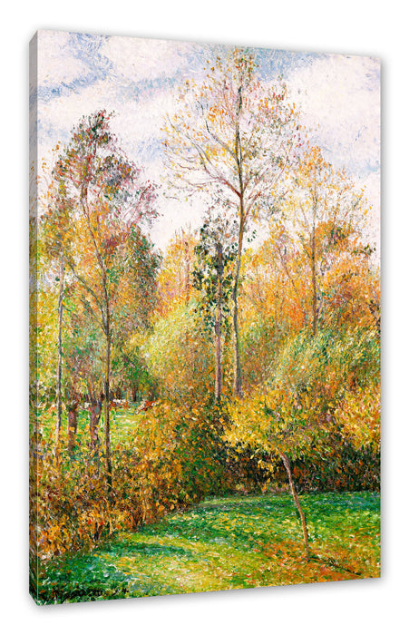 Camille Pissarro - Automne Peupliers Eragny Leinwanbild Rechteckig