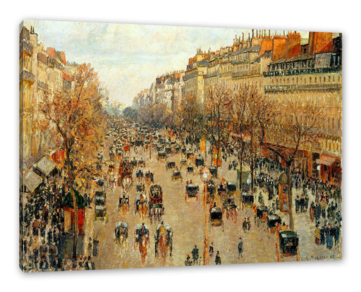 Camille Pissarro - Boulevard Montmartre Leinwanbild Rechteckig