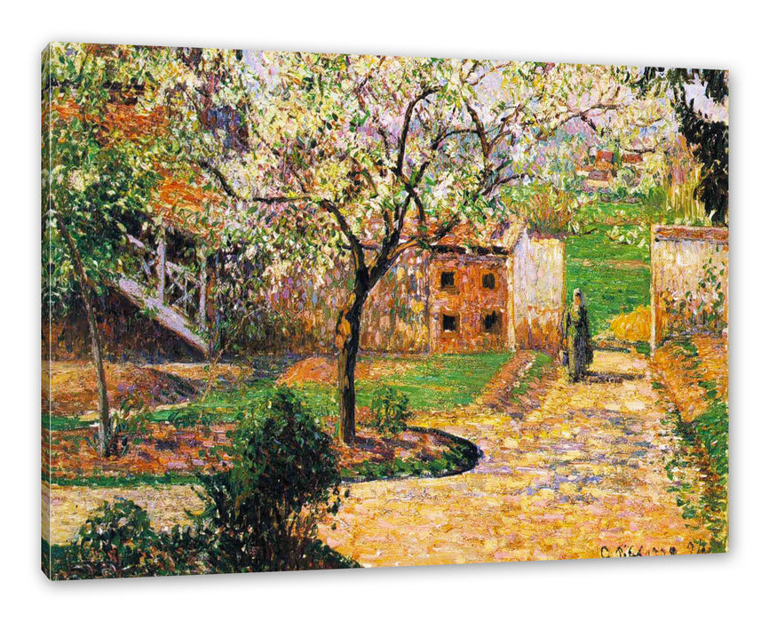 Pixxprint Camille Pissarro - Flowering Plum Tree Eragny, Leinwandbild