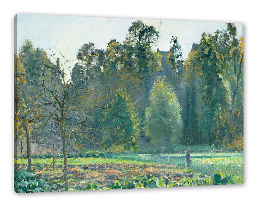 Pixxprint Camille Pissarro - Le champ de chou Pontoise, Leinwandbild