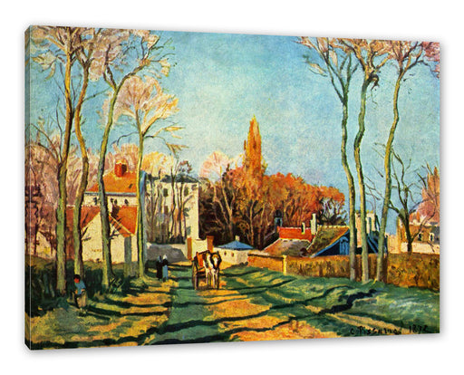 Camille Pissarro - Entrée du village de Voisin  Leinwanbild Rechteckig