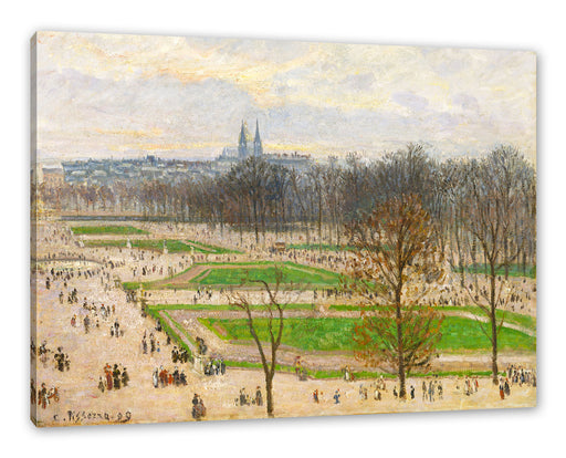 Camille Pissarro - The Garden of the Tuileries I Leinwanbild Rechteckig