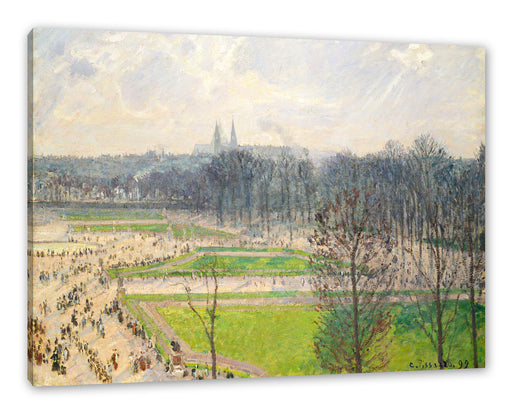 Camille Pissarro - The Garden of the Tuileries II Leinwanbild Rechteckig