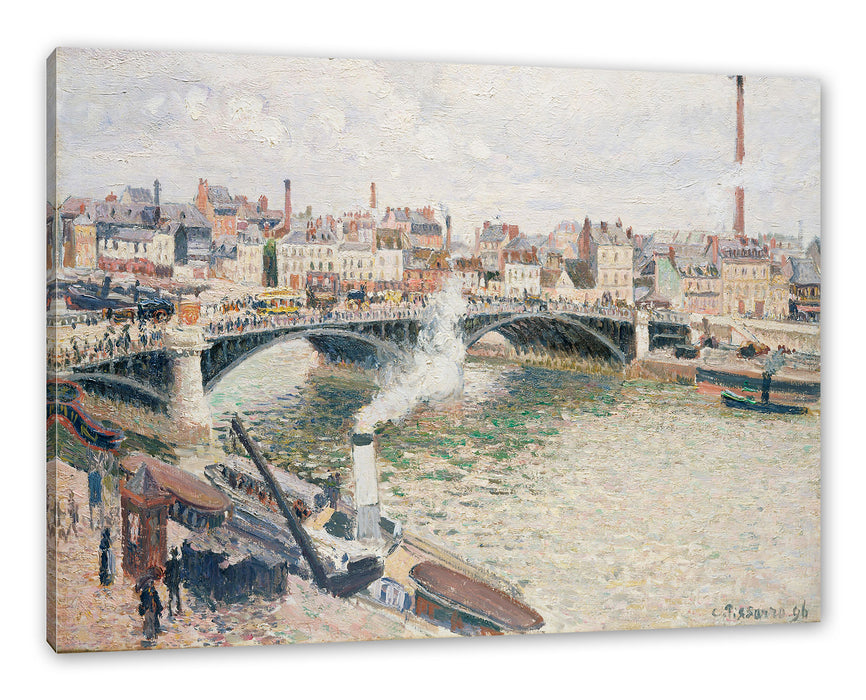 Pixxprint Camille Pissarro - Morning An Overcast Day Rouen , Leinwandbild