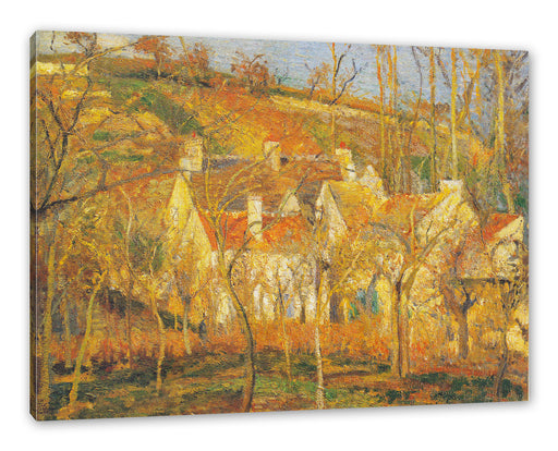 Camille Pissarro - Les toits rouges coin de village Leinwanbild Rechteckig