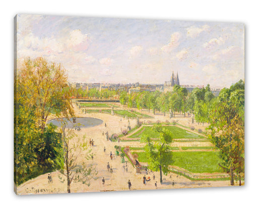 Camille Pissarro - The Garden of the Tuileries III Leinwanbild Rechteckig