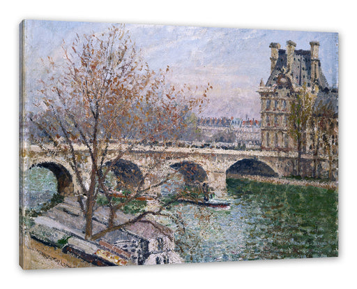 Camille Pissarro - Pont Royal and the Pavillon De Flore Leinwanbild Rechteckig