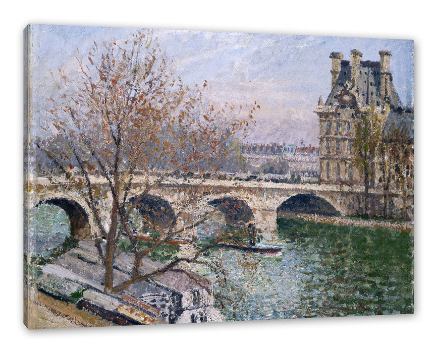 Pixxprint Camille Pissarro - Pont Royal and the Pavillon De Flore, Leinwandbild
