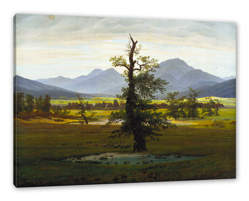 Caspar David Friedrich - Der einsame Baum Leinwanbild Rechteckig
