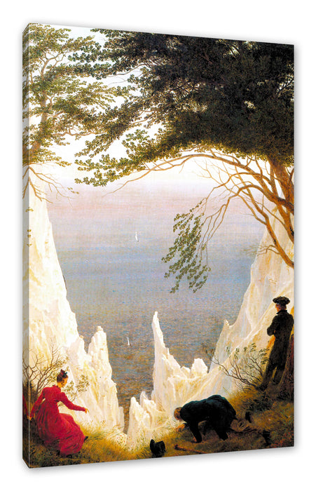 Pixxprint Caspar David Friedrich - Kreidefelsen auf Rügen , Leinwandbild