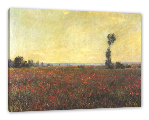 Claude Monet - Mohnfeld I Leinwanbild Rechteckig