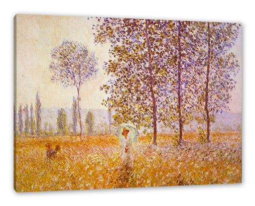 Claude Monet - Pappeln im Sonnenlicht  Leinwanbild Rechteckig