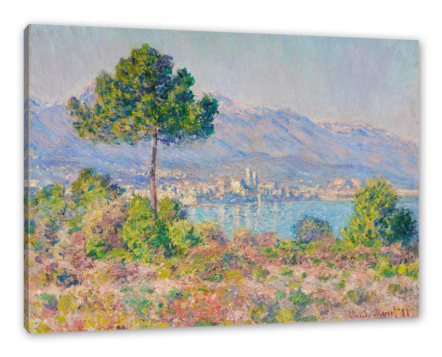 Pixxprint Claude Monet - Antibes vue du plateau Notre Dame, Leinwandbild