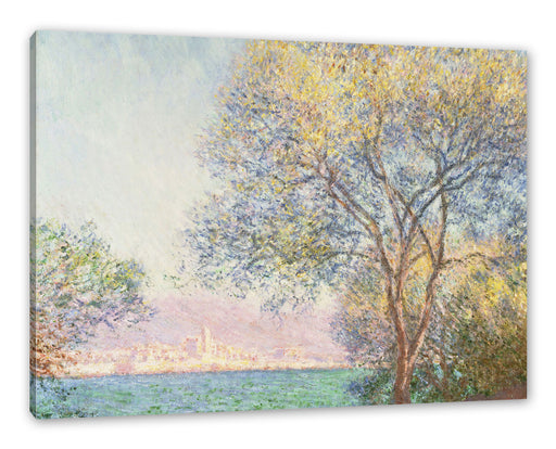 Claude Monet - Antibes Blick vom Salis Garten  Leinwanbild Rechteckig