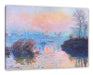 Claude Monet - Sonnenuntergang auf der Seine im Winter Leinwanbild Rechteckig