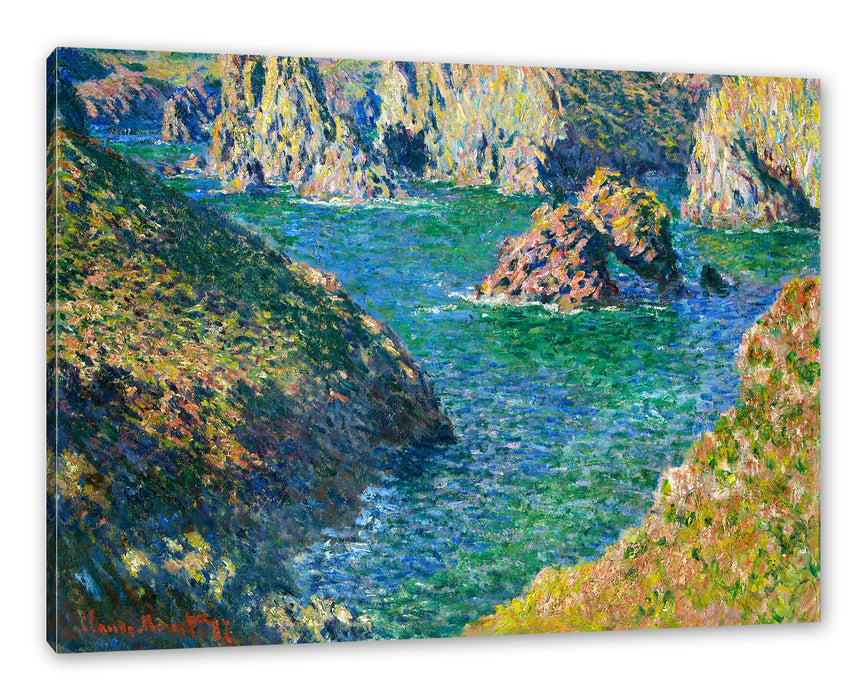 Pixxprint Claude Monet - Port Donnant Belle Ile , Leinwandbild