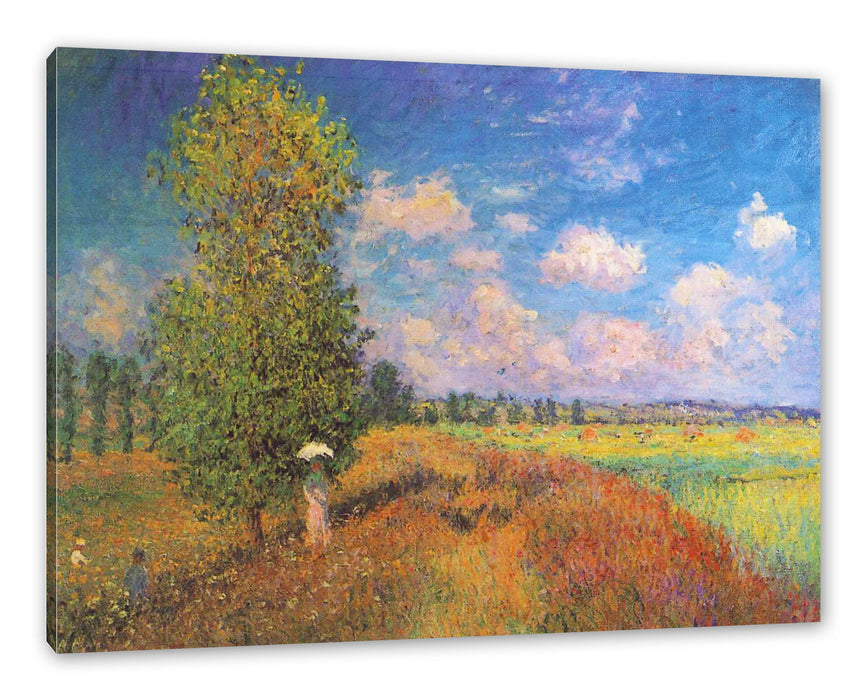 Pixxprint Claude Monet - Mohnfeld im Sommer, Leinwandbild