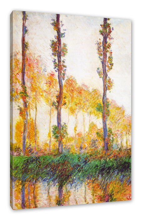 Pixxprint Claude Monet - Pappeln im Herbst , Leinwandbild