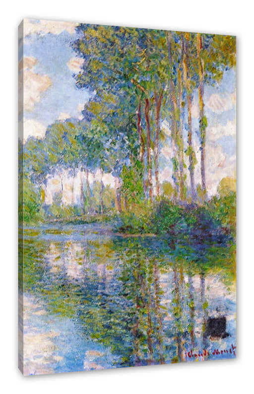 Claude Monet - Pappeln an der Epte I  Leinwanbild Rechteckig
