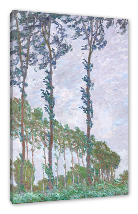 Pixxprint Claude Monet - PappelnWind-Effekt, Leinwandbild