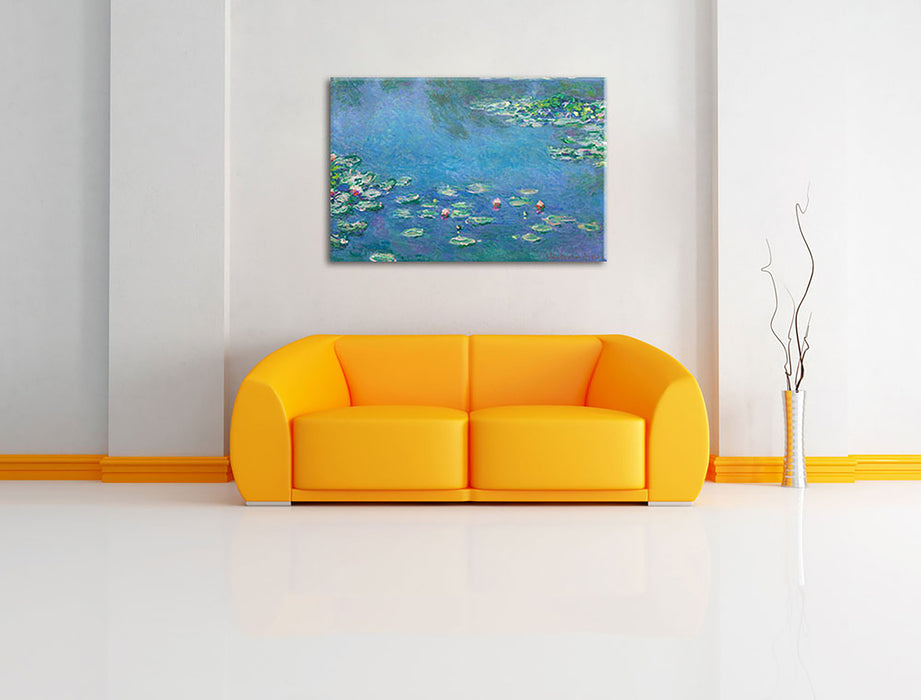 Claude Monet - Seerosen  III Leinwandbild im Wohnzimmer Rechteckig