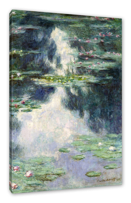 Pixxprint Claude Monet - Teich mit Seerosen  , Leinwandbild