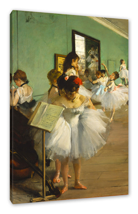 Pixxprint Edgar Degas - Die Tanzstunde , Leinwandbild