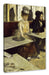 Edgar Degas - In eine Café  Leinwanbild Rechteckig