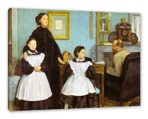 Edgar Degas - Die Familie Bellelli Leinwanbild Rechteckig